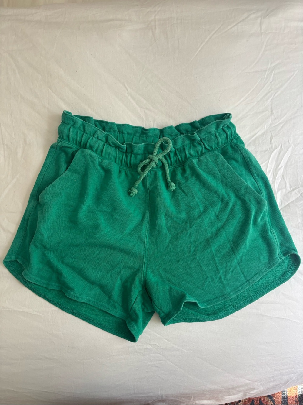 Teal Green Athletic Drawstring Shorts